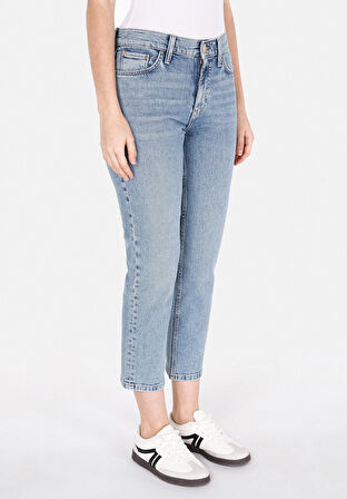 891 Maya Slim Fit   Kadın Mavi Jean Pantolon Cl1073213