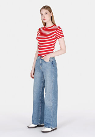 970 Berry Regular Fit   Kadın Denim Jean Pantolon Cl1073218