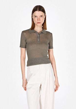 Slim Fit   Kadın Yeşil  Kazak