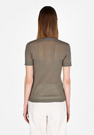 Slim Fit   Kadın Yeşil  Kazak