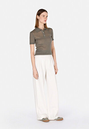 Slim Fit   Kadın Yeşil  Kazak