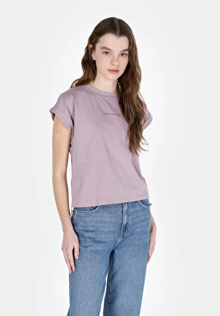 Regular Fit   Kadın Pembe Kısa Kol Tişört