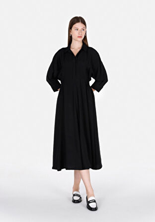 Regular Fit  Kadın Siyah  Elbise Cl1073337