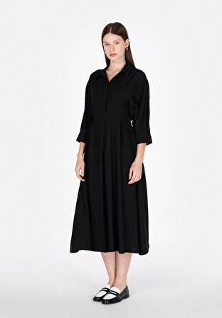 Regular Fit  Kadın Siyah  Elbise Cl1073337