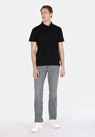 045 Davıd Regular Fit Orta Bel Düz Paça Erkek Siyah Jean Pantolon Cl1073397