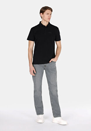 045 Davıd Regular Fit Orta Bel Düz Paça Erkek Siyah Jean Pantolon Cl1073397