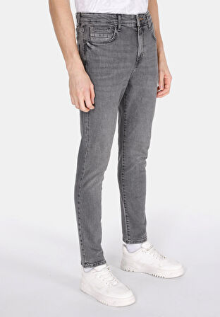 035 Ryan Skinny Fit Yüksel Bel Dar Paça Erkek Siyah Jean Pantolon Cl1073403