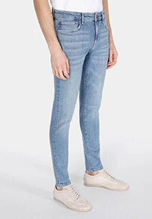 041 Danny Slim Fit Düşük Bel Dar Paça Erkek Mavi Jean Pantolon Cl1073409