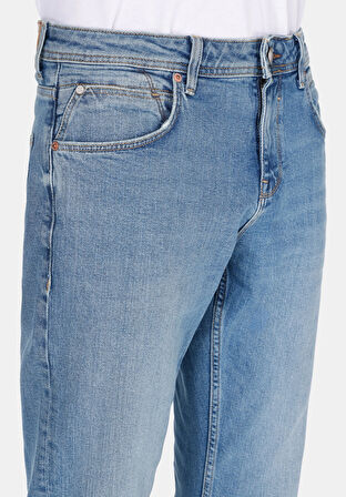 Straight Fit Düşük Bel Düz Paça Erkek Denim Jean Pantolon