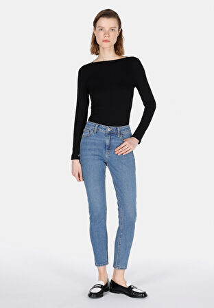 Skinny Fit   Kadın Mavi Jean Pantolon