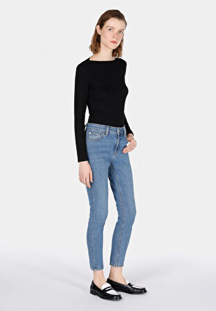 Skinny Fit   Kadın Mavi Jean Pantolon