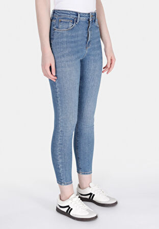 760 Dıana Skinny Fit   Kadın Mavi Jean Pantolon Cl1073500