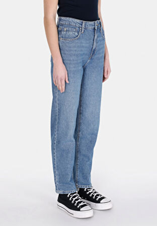 884 Lauren Straight Fit   Kadın Mavi Jean Pantolon Cl1073510