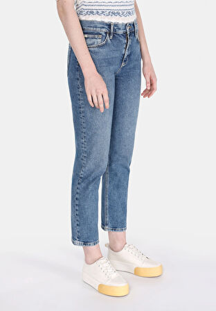 891 Maya Slim Fit Orta Bel Daralan Paça Kadın Lacivert Jean Pantolon Cl1073513