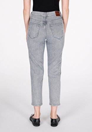 896  Marıa Mom Fit   Kadın Gri Jean Pantolon Cl1073515