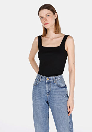 Slim Fit   Kadın Siyah Atlet Cl1073552