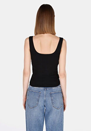 Slim Fit   Kadın Siyah Atlet Cl1073552