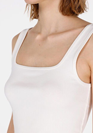 Slim Fit   Kadın Beyaz Atlet Cl1073552
