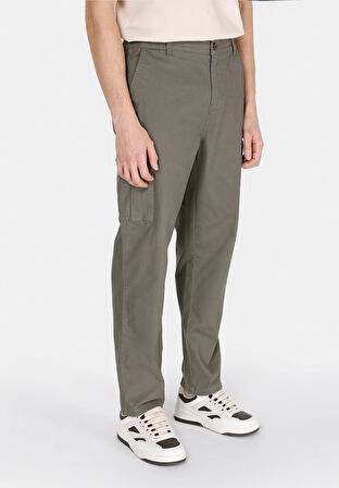 Regular Fit Orta Bel Düz Paça Erkek Yeşil  Pantolon Cl1073572