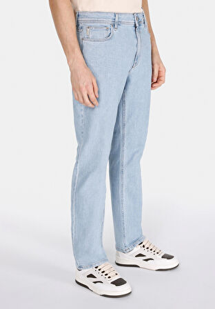 045 Davıd Regular Fit   Erkek Mavi Jean Pantolon Cl1073584