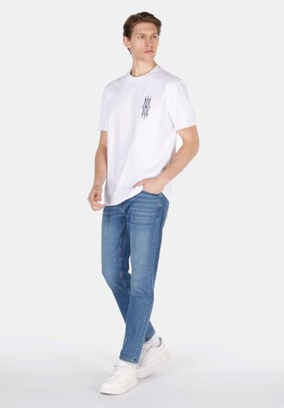 Straight Fit Düşük Bel Düz Paça Erkek Yeşil Jean Pantolon