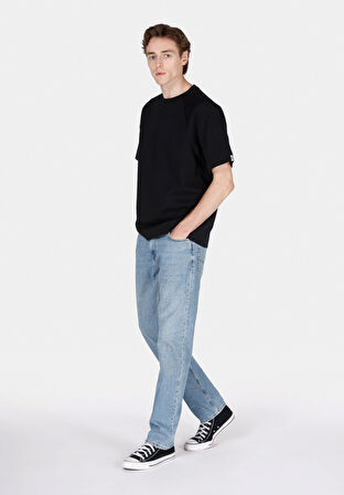 Regular Fit Orta Bel Düz Paça Erkek Denim Jean Pantolon