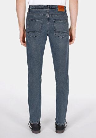 044 Karl Straight Fit Düşük Bel Düz Paça Erkek Mavi Jean Pantolon Cl1073707
