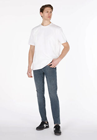 044 Karl Straight Fit Düşük Bel Düz Paça Erkek Mavi Jean Pantolon Cl1073707