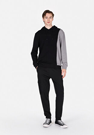 Regular Fit   Erkek Siyah Sweatshirt