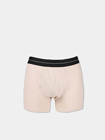 Modern Fit Baskılı Erkek Bej Boxer Cl1073735