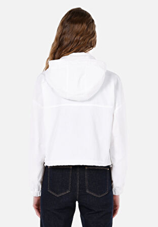 Regular Fit     Kadın Beyaz Yağmurluk