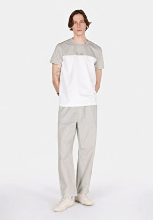 Regular Fit Yuvarlak Yaka Jakarlı Erkek Yeşil Kısa Kol Tişört Cl1073844