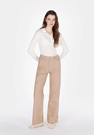 970 Berry Regular Fit   Kadın Mavi Jean Pantolon Cl1073865