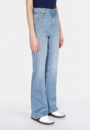 Regular Fit   Kadın Mavi Jean Pantolon