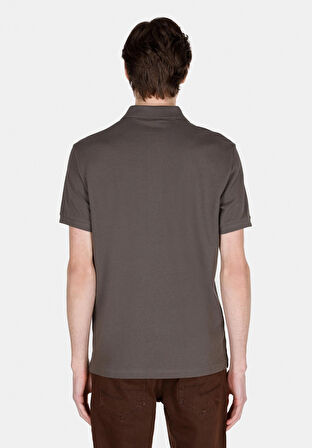 Regular Fit Polo Yaka Düz Erkek Yeşil Kısa Kol Tişört Cl1073960