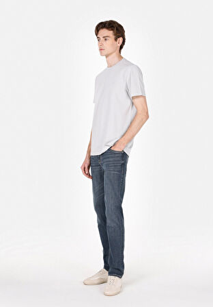 Regular Fit Yuvarlak Yaka Düz Erkek Gri Kısa Kol Tişört Cl1073962