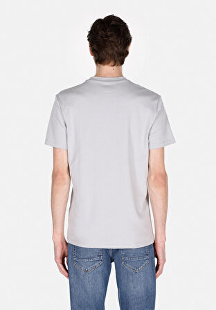 Regular Fit Yuvarlak Yaka Düz Erkek Gri Kısa Kol Tişört Cl1073963