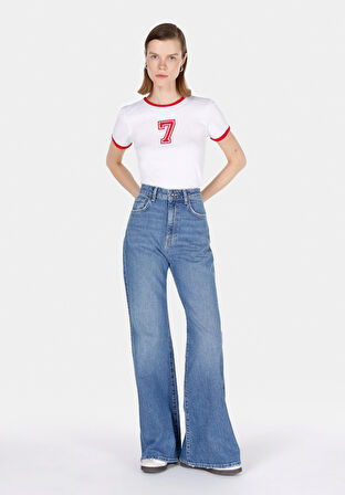 965 Arısa Regular Fit Yüksel Bel Geniş Paça Kadın Denim Jean Pantolon Cl1073988