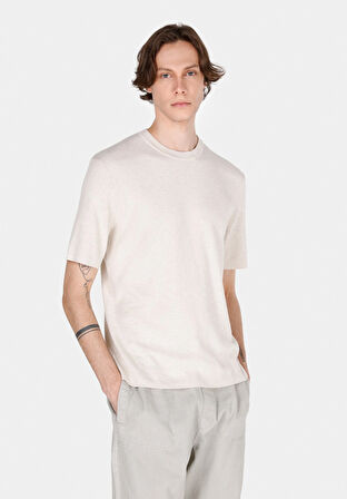 Regular Fit   Erkek Bej  Kazak