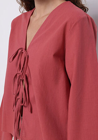 Regular Fit   Kadın Pembe  Gömlek