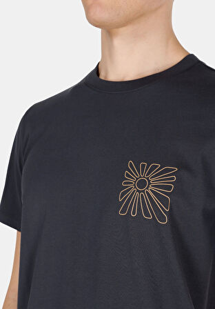 Regular Fit Yuvarlak Yaka Düz Erkek Gri Kısa Kol Tişört