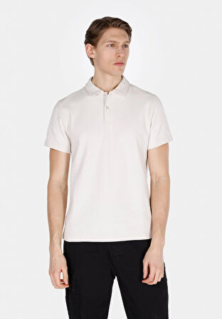 Regular Fit Polo Yaka Düz Erkek Taş Kısa Kol Tişört
