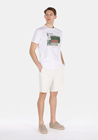 Regular Fit Orta Bel Düz Erkek Taş Şort