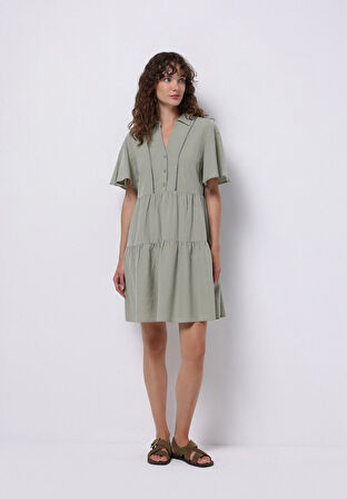 Regular Fit  Kadın Yeşil  Elbise