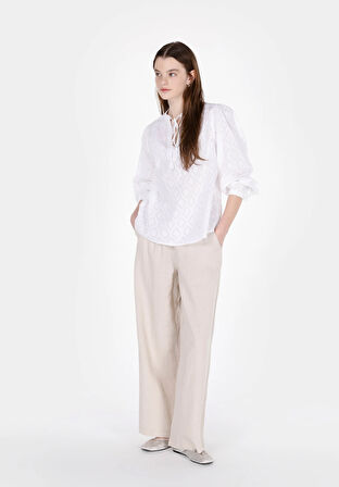 Regular Fit   Kadın Beyaz  Gömlek