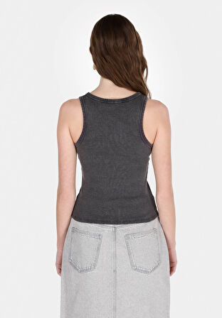 Slim Fit   Kadın Antrasit Atlet