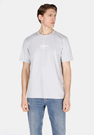 Comfort Fit Yuvarlak Yaka Düz Erkek Gri Kısa Kol Tişört Cl1074403