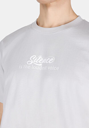 Comfort Fit Yuvarlak Yaka Düz Erkek Gri Kısa Kol Tişört Cl1074403