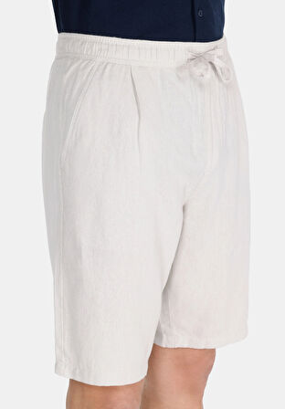 Regular Fit Orta Bel Düz Erkek Taş Şort