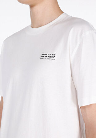 Comfort Fit Yuvarlak Yaka Düz Erkek Beyaz Kısa Kol Tişört